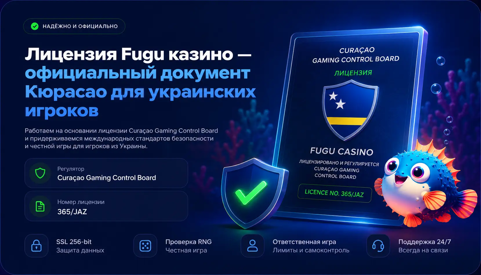 Лицензия Fugu казино &mdash; официальный документ Кюрасао для украинских игроков